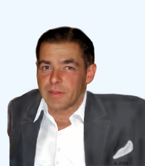 John Bruford. Image rendition by Anthony Zois.