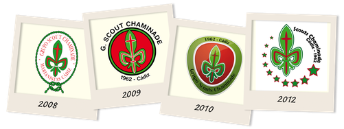 Evolución de los Logotipos del Grupo Scout Chaminade - Cádiz en los últimos cinco años