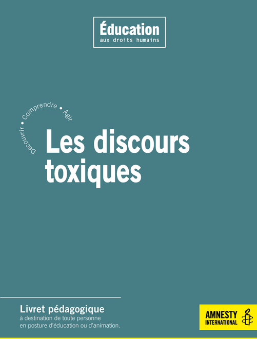 Discours toxiques. Stéréotypes. Liberté d'expression. Kit pédagogique. PDF gratuit. Amnesty international. Philosophie pour enfants.