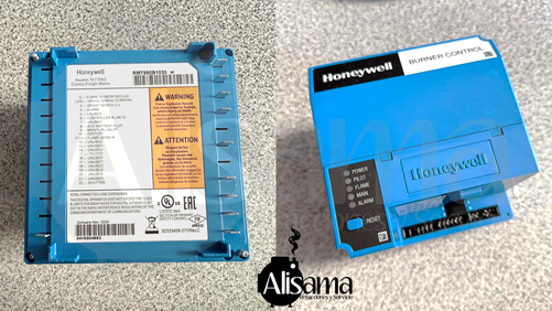 Control de flama Honeywell RM7890B1030 para sistemas de combustión industrial.