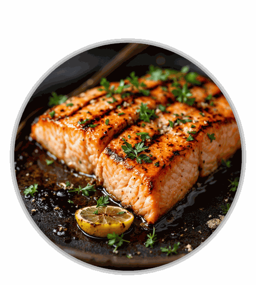 Rezept; Lachs; gegrillt; gegrillter; Knoblauch; schwarz; Ail, noir; Frankreich; Nordfrankreich; Potdevin; Knobi; Knolle; Kibu; Kibü; KibüWürze