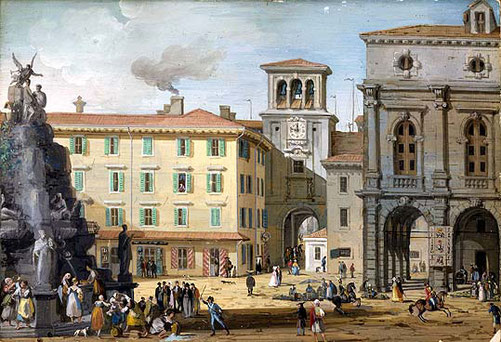 G. B. Bison, Piazza Vecchia a Trieste, 1820