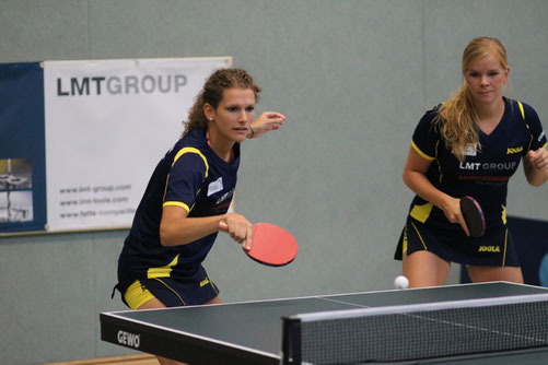 Das Norddeutsche Meister-Duo, Bianca Dahlke und Ann-Kathrin, sorgte mit einem Fünfsatz-Erfolg im Doppel über Diana Tschunichin/Katja Heidelberg für die Vorentscheidung beim wichtigen 6:0-Triumph des TSV Schwarzenbek.