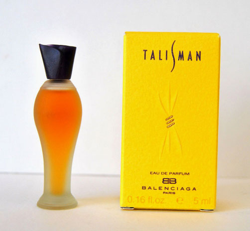 TALISMAN - EAU DE PARFUM 5 ML - MINIATURE EN VERRE SATINE, BOUCHON MAUVE EN PLASTIQUE CLIPE