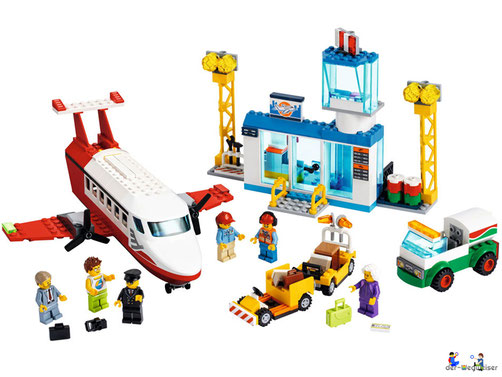Im Paket Lego 60261 Flugzeug sind 286 Einzelteile enthalten.