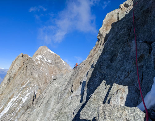 Torinohütte, Refugio Torino, Rochefortgrat, Entrèves, Aiguille du Rochefort, Dome du Rochefort, Pointe Young, Pointe Marguerite, Pointe Hélène, Pointe Croz, Pointe Walker, Pointe Whymper, Grandes Jorasses, Überschreitung, Bivacco Ettore Canzio, Rif