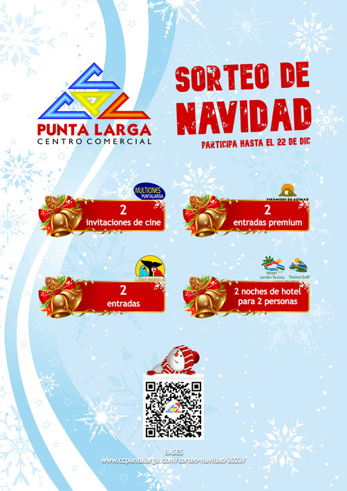 Sorteo de Navidad 2023 en el Centro Comercial Punta Larga: ¡Participa hasta el 22 de diciembre!