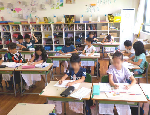 組になって学習に取り組む様子