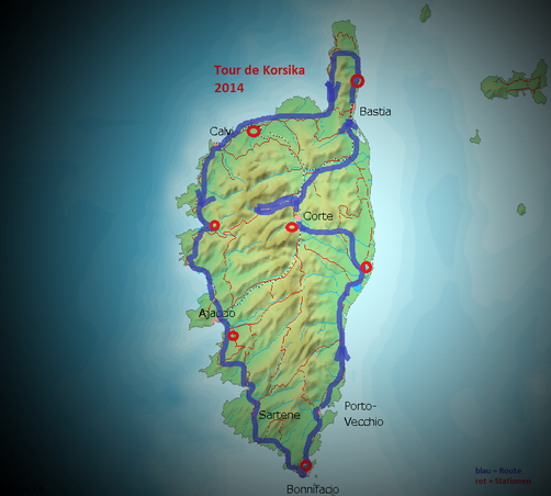 Route auf Korsika