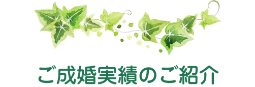 ご成婚実績のご紹介