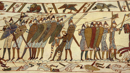 The Battle of Hastings  from the Bayeux Tapestry