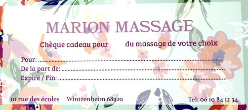 marion massage cadeau