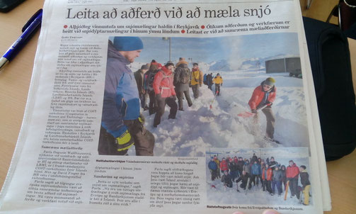Snow hydrology workshop makes the headlines in mbl.is