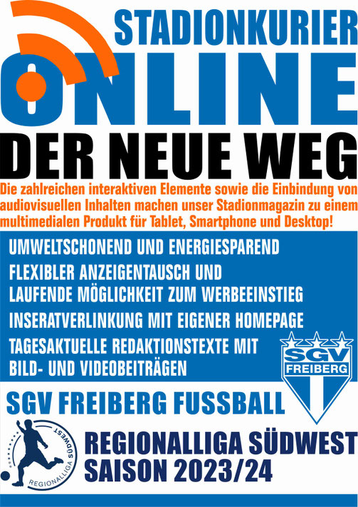 SGV Freiberg Fussball Stadionkurier Online