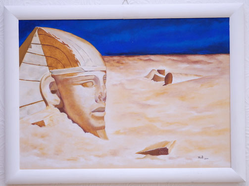 Sphinx, Acryl auf Leinwand, 70 x 50 cm mit Rahmen