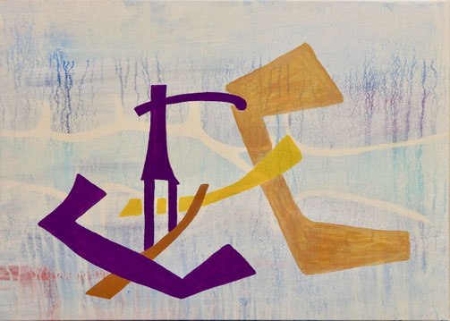 Balance 2, Acryl-Mischtechnik auf Leinwand, 70 x 50 cm