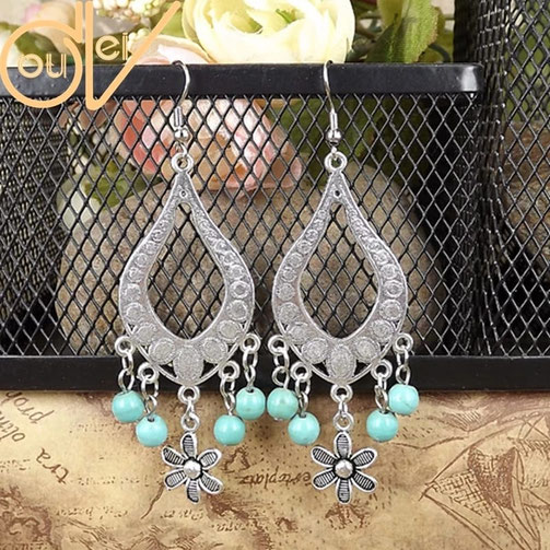 Boucles d'oreilles pendantes alliage fantaisie pour femme