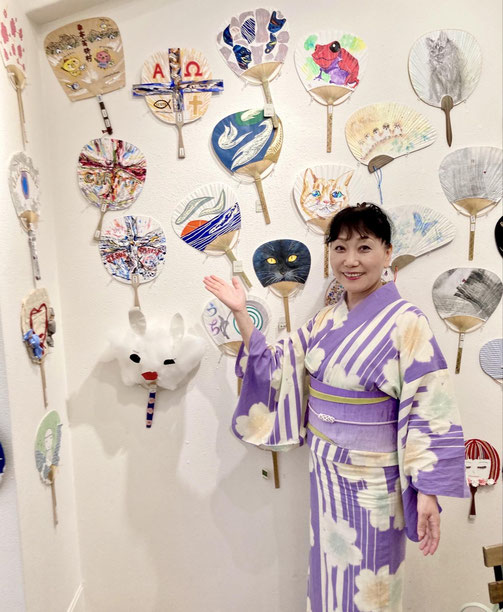 友人画家：石黒幸子さんご来廊