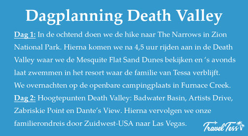 Dagplanning Death Valley