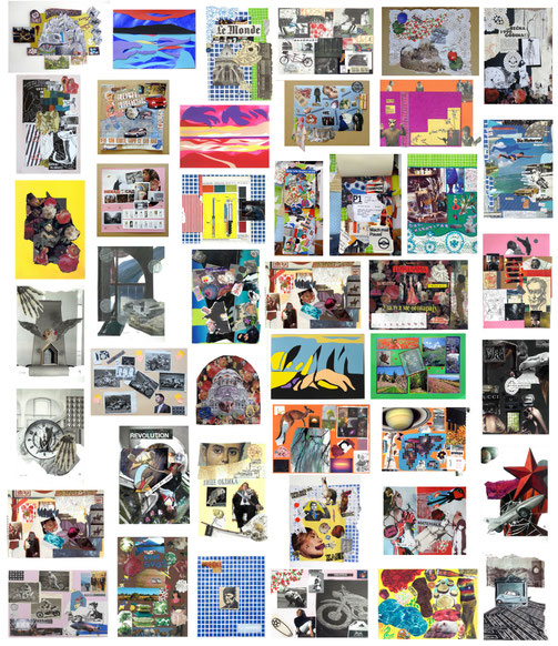 artworks, collages of workshop participants