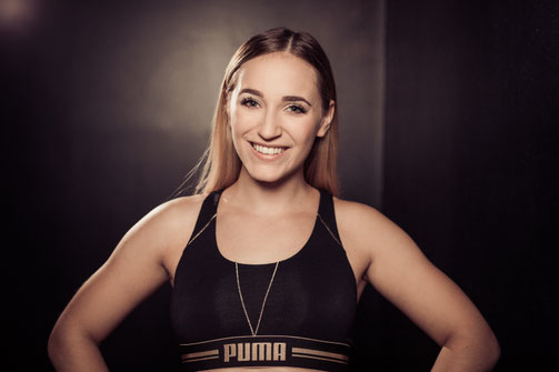 Auch Abseits der Matte macht Sophie Karriere - hier bei einem Fotoshooting