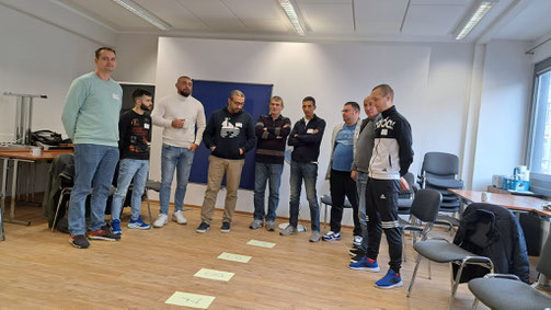 Diesterweg-Babas beim Workshop "Vaterrolle - Vater sein". (Bild: bso)