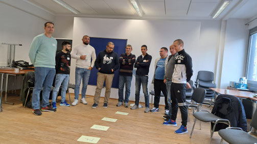 Diesterweg-Babas beim Workshop "Vaterrolle - Vater sein". (Bild: bso)