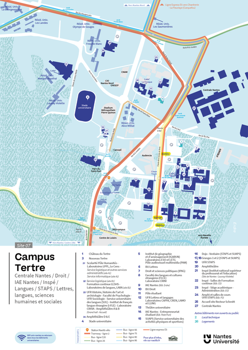 Plan général de Nantes Université