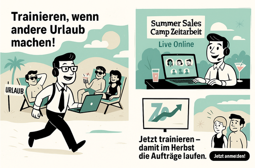 Trainieren im Sales Camp Zeitarbeit
