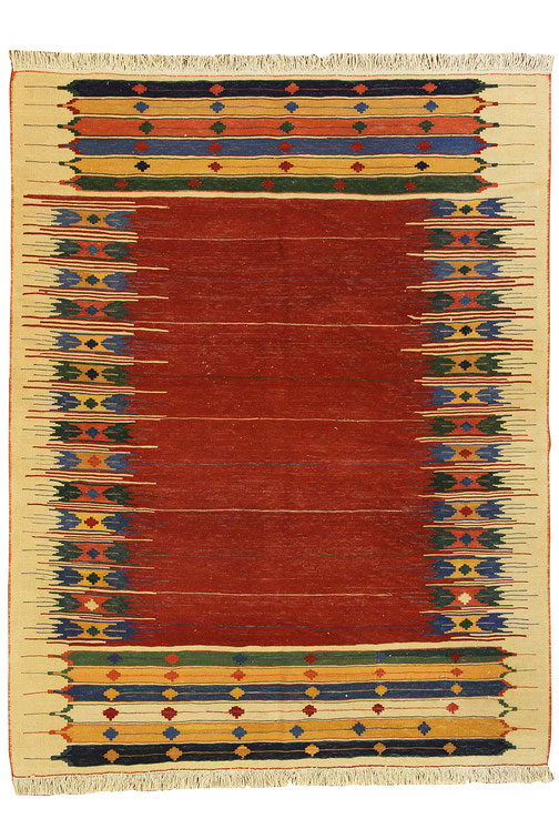 フロアー向き草木染めキリム 24916 - 東京・世田谷の手織りペルシャ