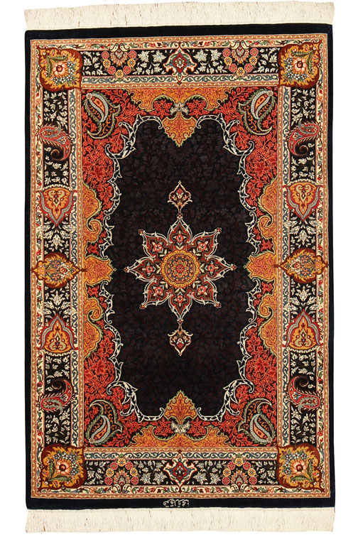 タギーペルシャ絨毯　フロアー向きシルク絨毯