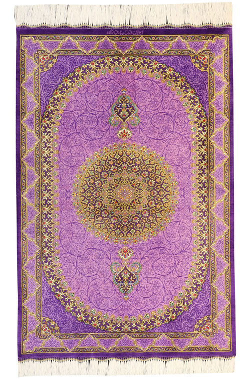 タギーペルシャ絨毯　クムシルク絨毯 