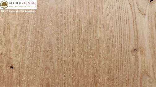 Holzmuster Eiche Naturfarben mit Hartöl Finish.
