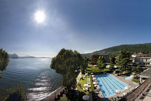 Seehotel See Piemonte Golfpaket Panorama  Golf Lago Maggiore Golfpakete Ferien Italien 