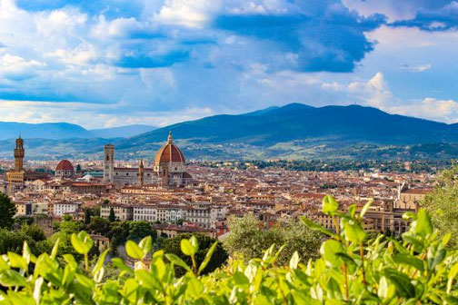 Florenz, Toskana, Italien, Die Traumreiser, Piazzale Michelangelo, Ausblick, 