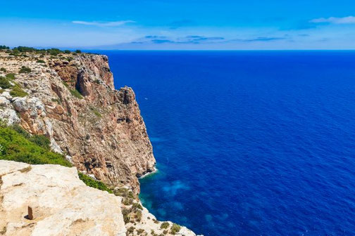 Formentera, Balearen, Die Traumreiser, Klippen, Ostküste