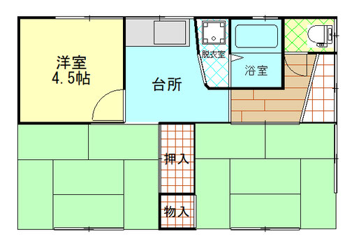 東２丁目貸家 間取り図