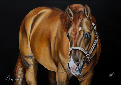 Pferdegemälde "Quarter Horse Champion - I Am A Ruf Boy"