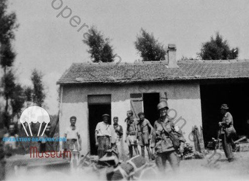 509th assembly and first aid station on D day. DZ C.