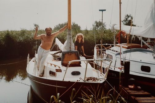 Max grote boot vanaf 1982 met dochter kitty haven Durgerdam