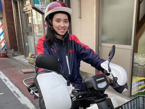 バイクの運転にもだいぶ慣れました！！