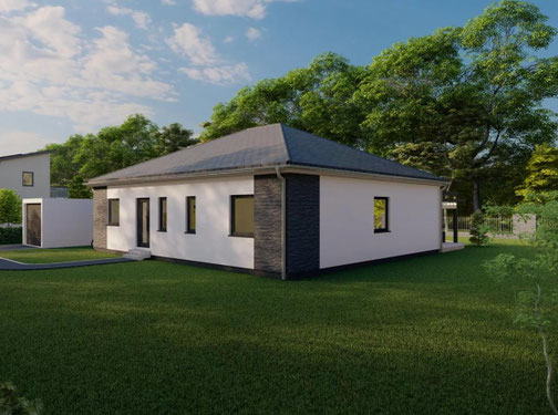 Bärenhaus Walmdach- Bungalow Fertighaus-Nord