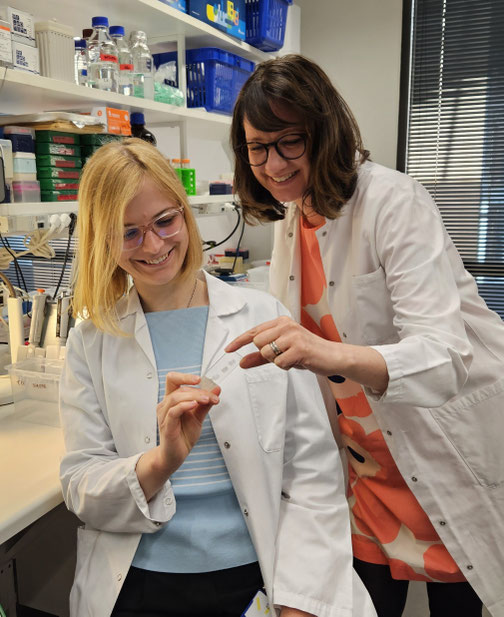 Two female researchers in a lab