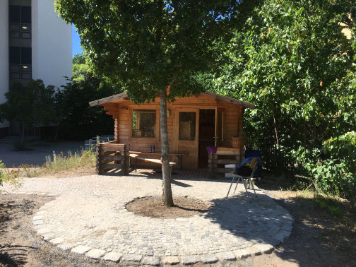 Mosaikpflaster vor der Bienenhütte...