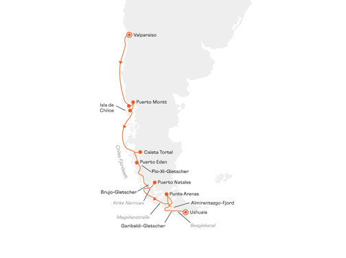 INS2820 Reiseroute mit HANSEATIC inspiration