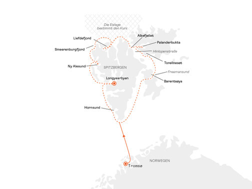 NAT2816 Reiseroute mit HANSEATIC nature