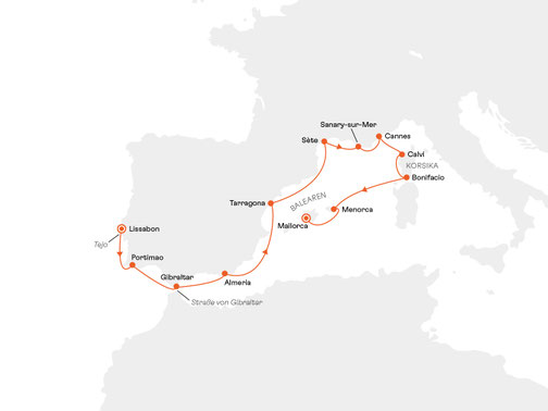 NAT2810 Reiseroute mit HANSEATIC nature