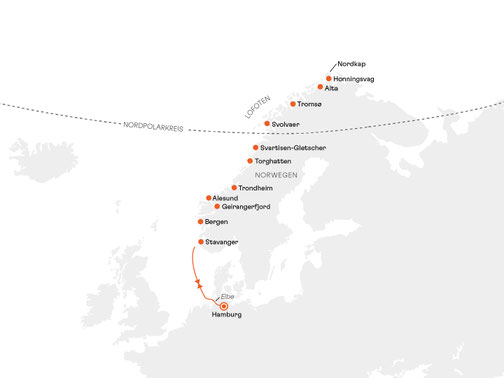 NAT2829 Reiseroute mit HANSEATIC nature