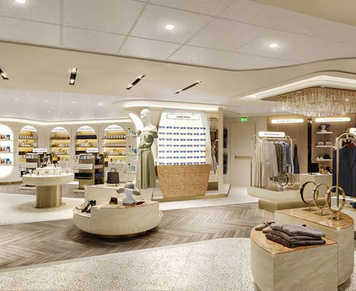 Elegante Boutique an Bord der Oceania Aurelia mit exklusivem Shoppingbereich