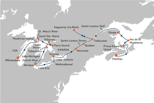 INS2615 Reiseroute mit HANSEATIC inspiration